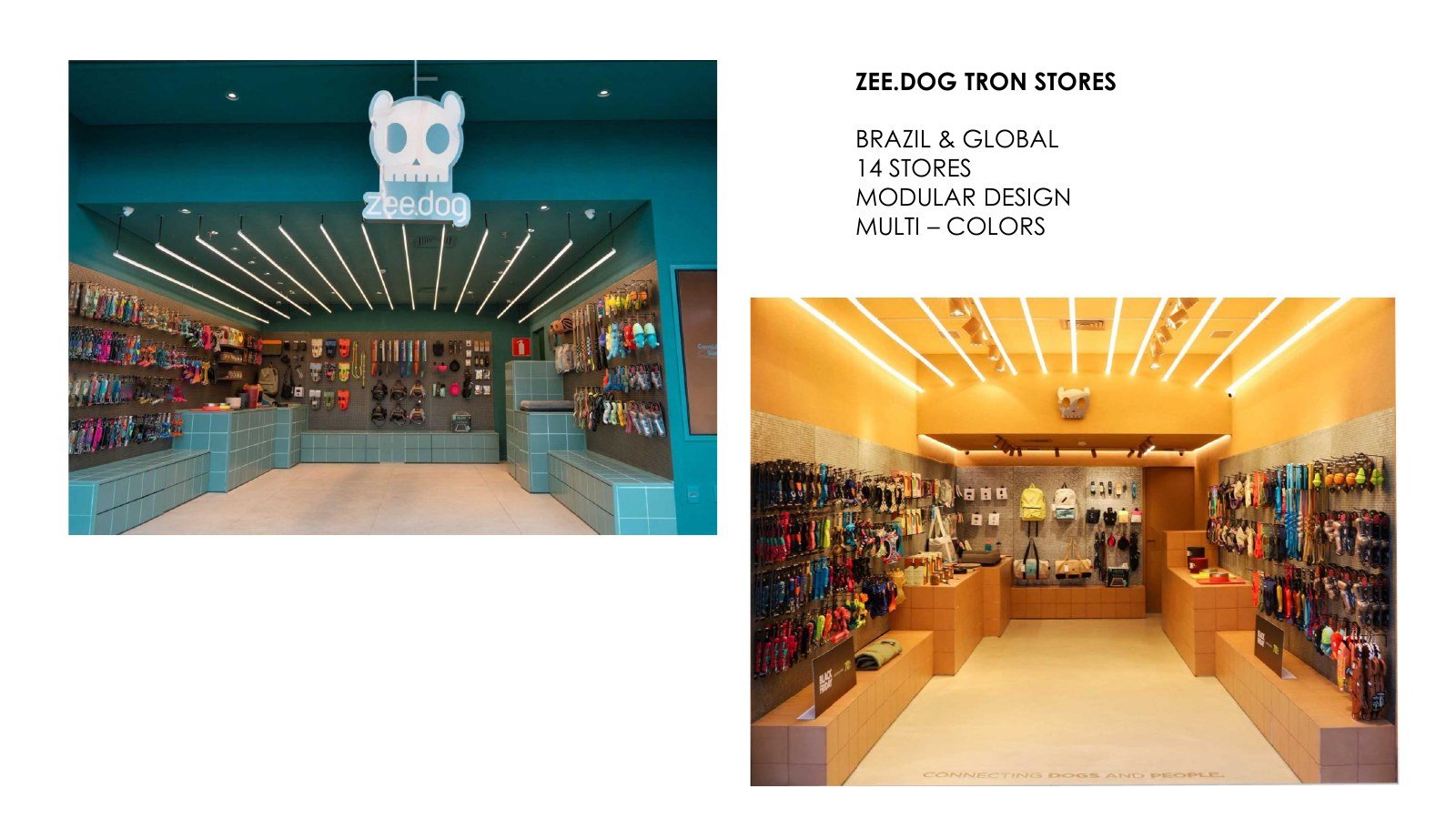 Formato modular de tienda Zee.Dog Tron Store